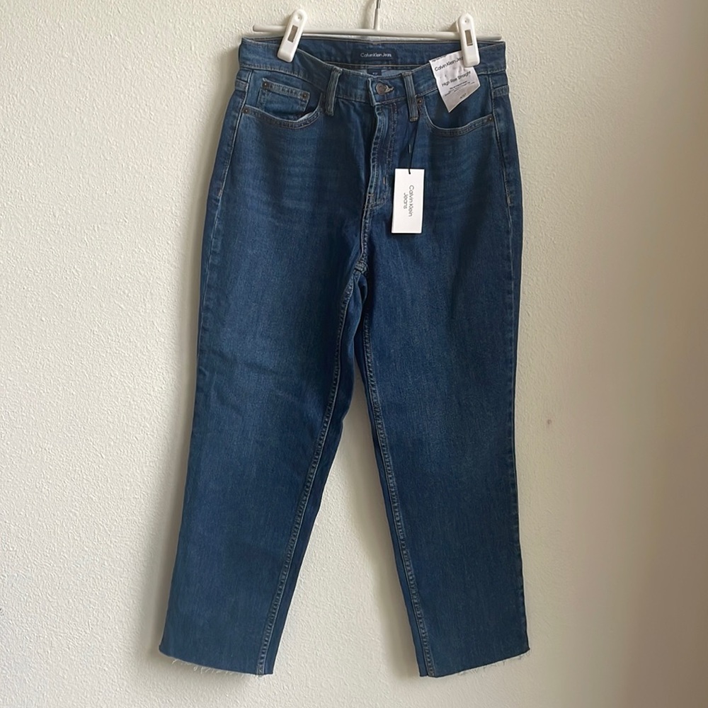NWT Calvin Klein Jeans High Rise Straight 4/27